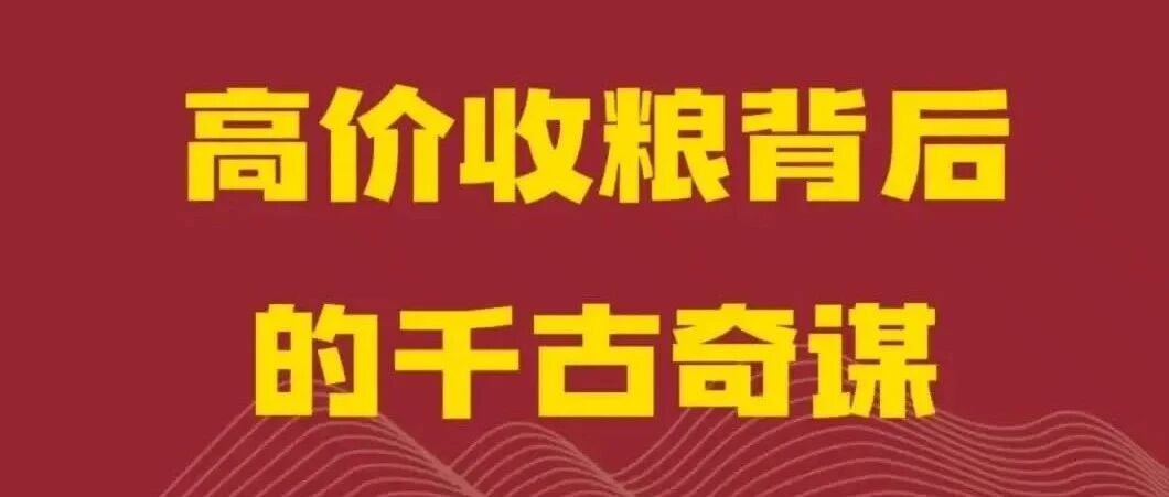 高价收粮的背后,竟是一场千古奇谋……